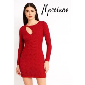 Marciano Long Sleeve Sweater Mini Dress